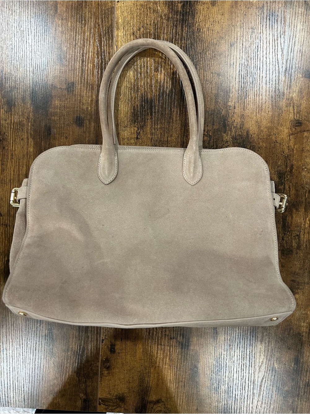 Claudia Firenze Taupe Suede Leather Satchel Bag Made in Italy NWOT